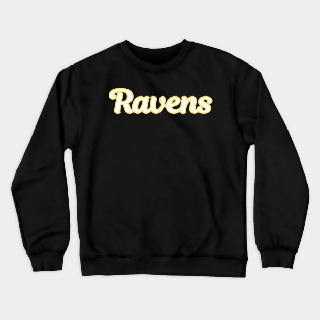 Ravens Script Crewneck Sweatshirt by twothree